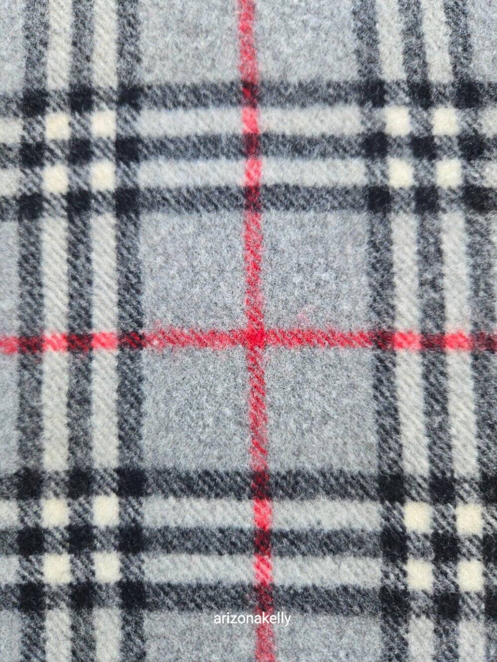 Vintage Burberry Lambswool Scarf Grey Plaid - Picture 7 of 16